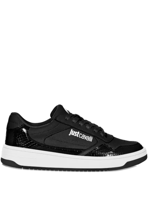 Just Cavalli snakeskin-panelled sneakers Black 79RA3SM3ZPB50