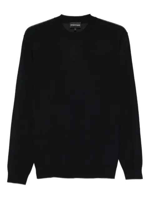 Emporio Armani crew-neck wool sweater Blue EM001957AF14114