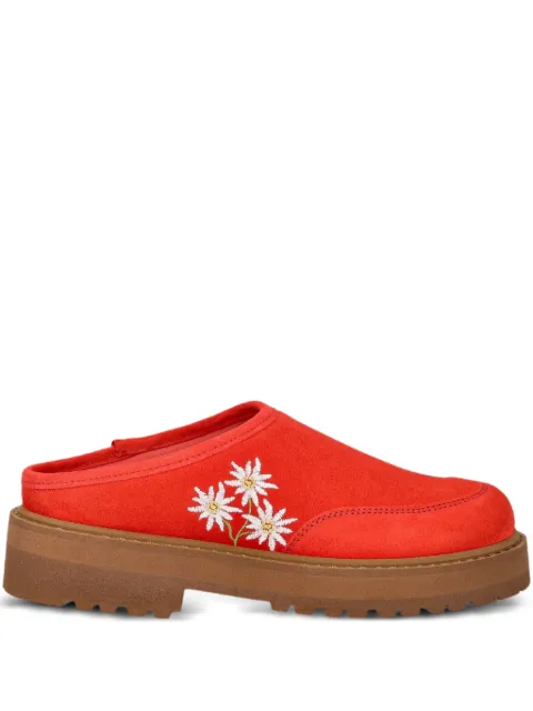Diemme Maggiore Stella Alpina embroidered platform mules Orange DI25SPMAWM06S006COR