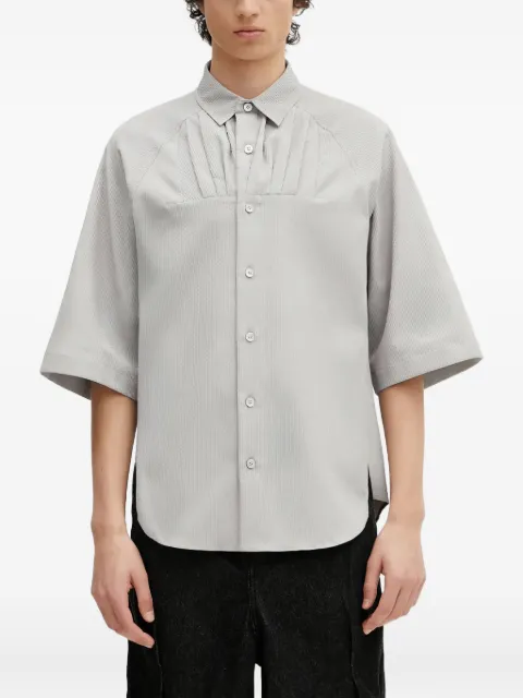 Ader Error pleated short-sleeve shirt Grey BO01SSSH0201GR