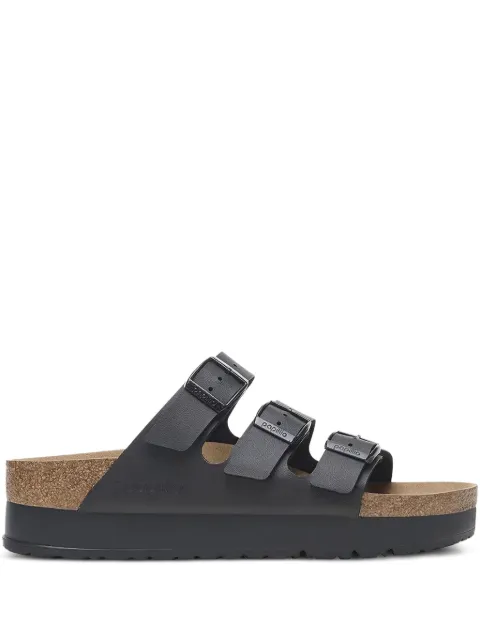 Birkenstock Florida triple-strap platform sandals Black 1029737