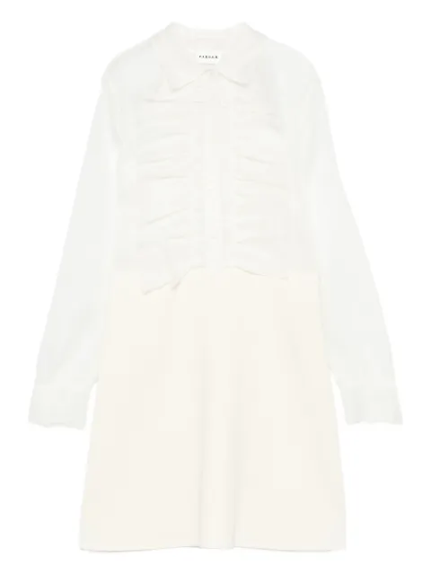 P.A.R.O.S.H. ruffled shirt dress Neutrals SORGENTE25D731371