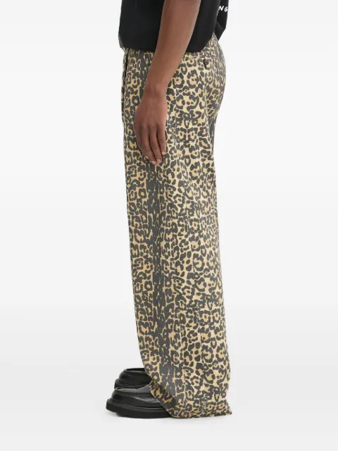 RHUDE leopard-print wide-leg trousers Neutrals RHSS25PA05012