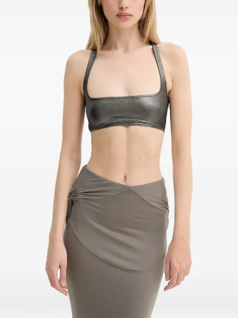 Rick Owens Lilies square-neck top Grey LI01E4100GVIL