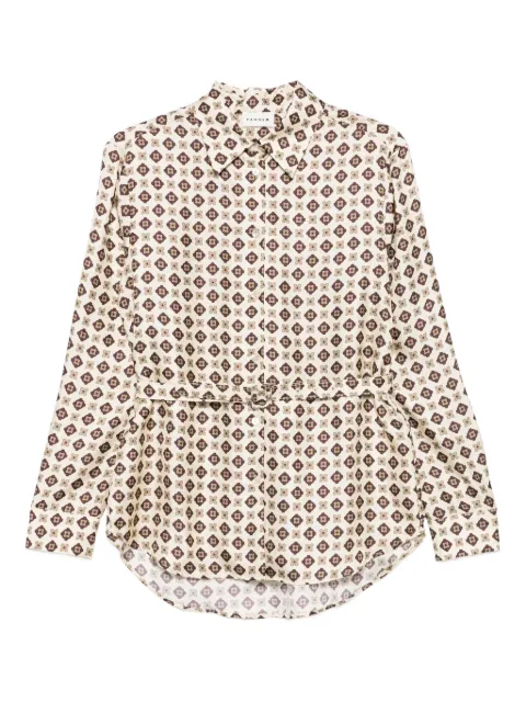 P.A.R.O.S.H. geometric-print belted shirt Neutrals SIED381270