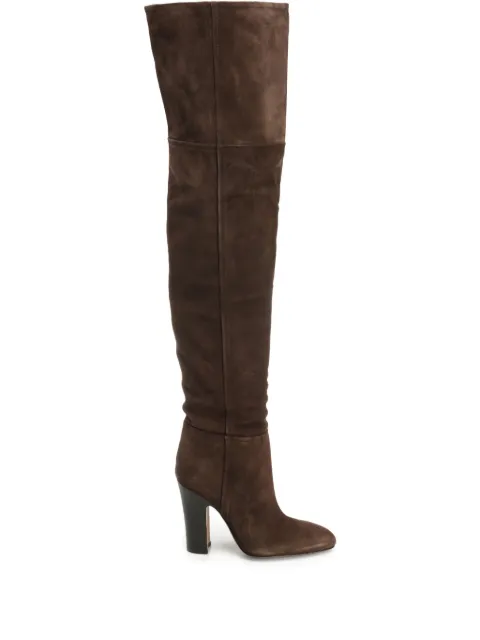 Paris Texas 100mm Lavinia suede thigh-high boots Brown PX1508XV0EL