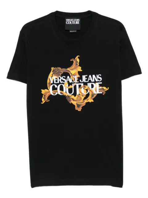 Versace Jeans Couture logo-print T-shirt Black 79GAHE02CJ00E