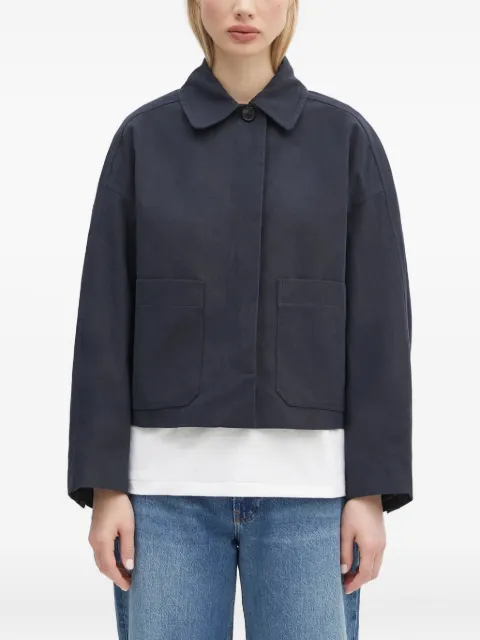 A.P.C. patch-pocket cropped jacket Blue COGXTF32005