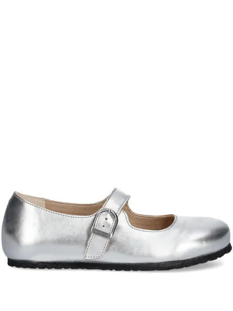 Birkenstock buckle-fastening ballet flats Silver 1030679
