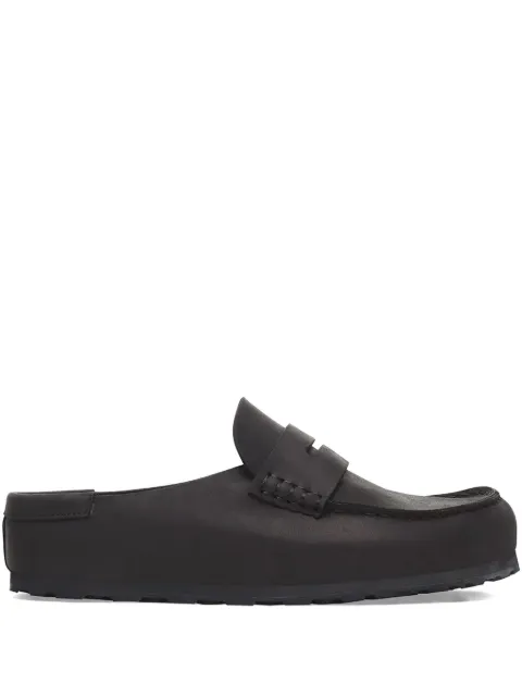 Birkenstock penny-strap leather slides Black 1029711