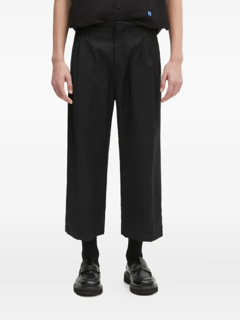 Ader Error pleat-detailed cuffed trousers Black BO01SSSA0205BK