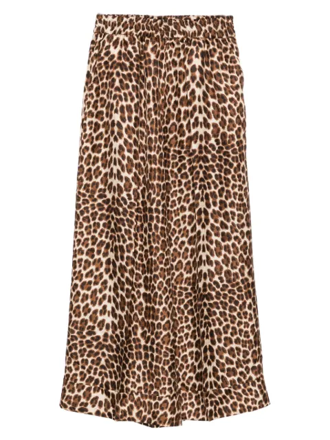 P.A.R.O.S.H. leopard-print elastic-waist trousers Brown STAIND232463