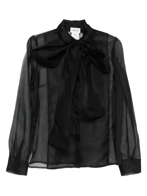 P.A.R.O.S.H. bow-detail sheer blouse Black D381275SORGENTE25