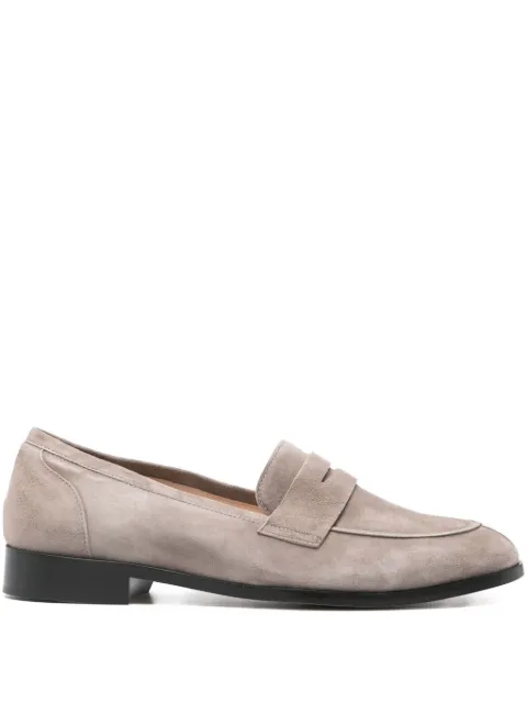 P.A.R.O.S.H. penny-strap suede loafers Neutrals SHESHOED070269