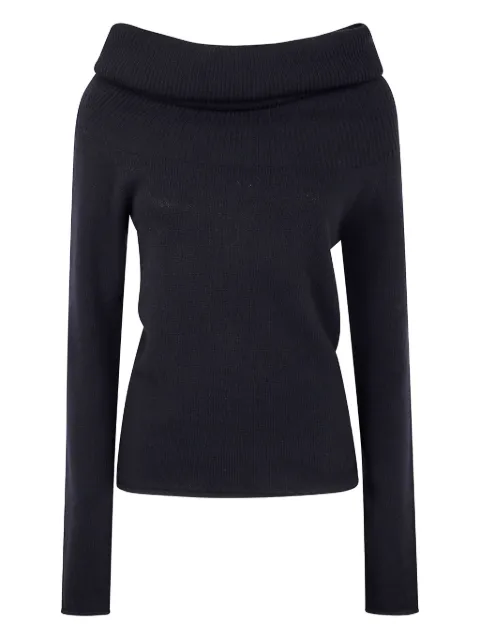 Nuur cowl-neck ribbed sweater Black 253F40006