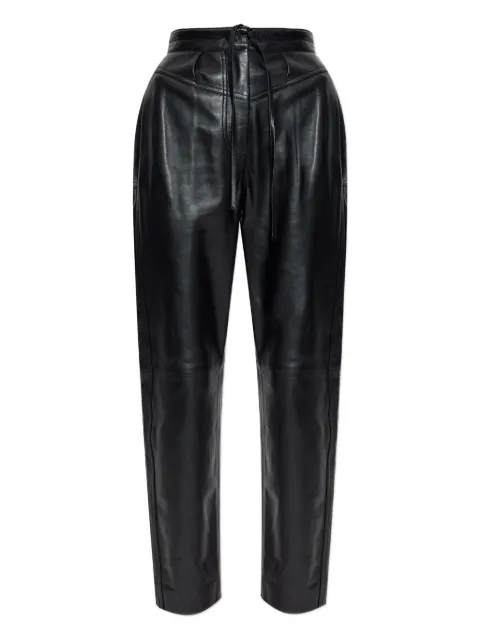 IRO drawstring leather trousers Black WP23PIPER