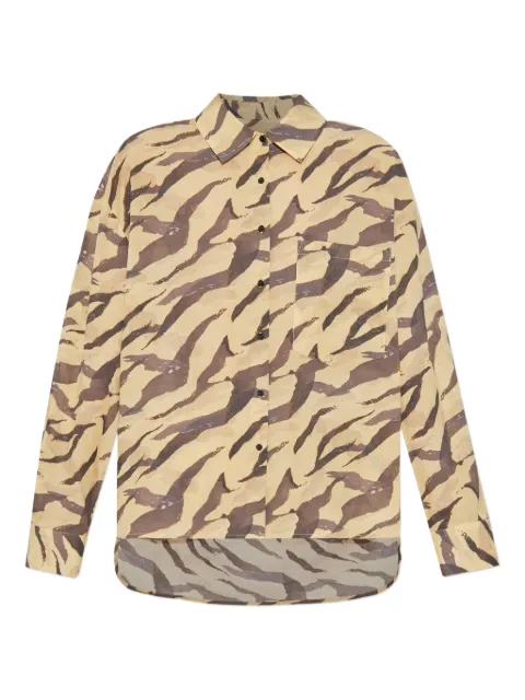 IRO Deriana tiger-print shirt Yellow WP18DERIANA