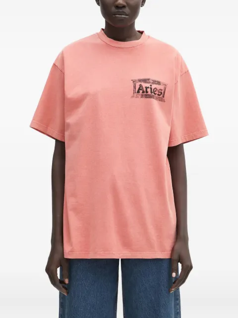 Aries logo-print t-shirt Red AR6003103