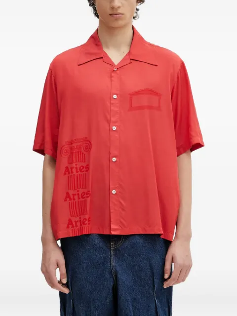 Aries Ancient Column short-sleeve shirt Red AR4080003