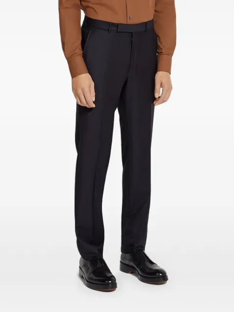 Zegna belt-loops trousers Black 940F02A975TB12