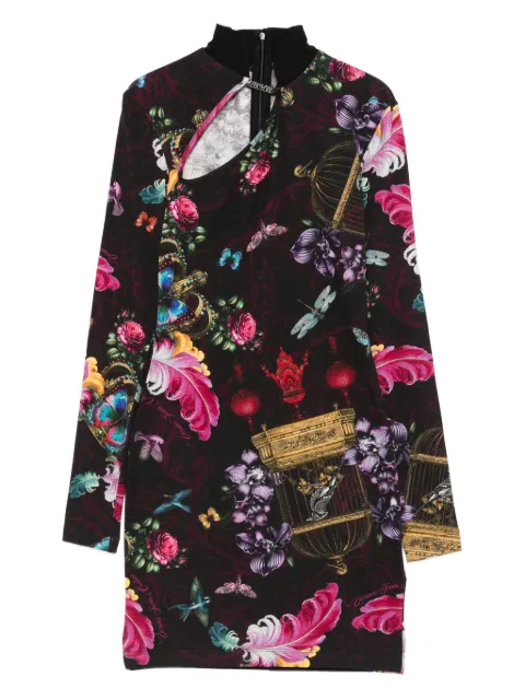Versace Jeans Couture floral-print mini dress Black 79HAO971JS519
