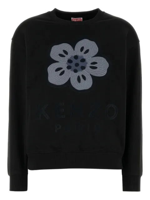 Kenzo Boke Flower-embroidered sweatshirt Black FF62SW2554MF