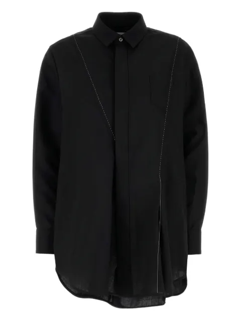 sacai contrast-stitch shirt Black 2507943