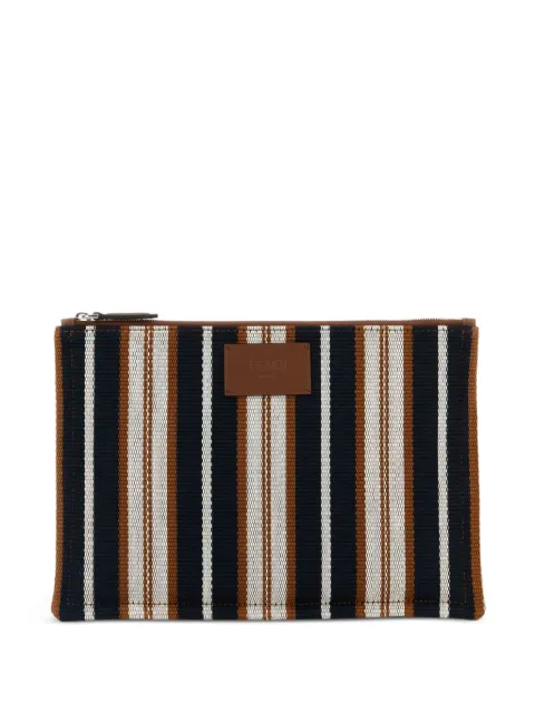 FENDI striped clutch bag Blue 7N0158AUGX