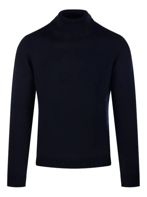 Roberto Collina high-neck wool sweater Blue 253M02003