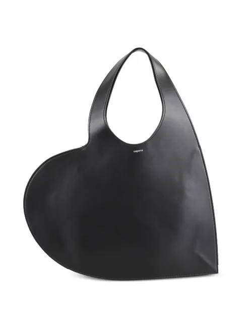 Coperni heart-shaped leather clutch bag Black COPBA113F6062