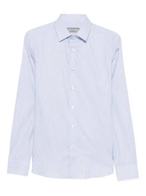 Canali pinstriped cotton shirt Blue NCLX0A1GR03629