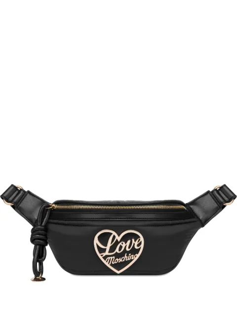 Love Moschino logo-plaque belt bag Black JC4355PP0NKY1