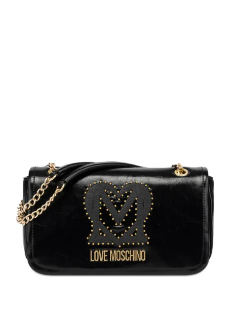 Love Moschino chain-strap studded-logo bag Black JC4382PP0NKT0