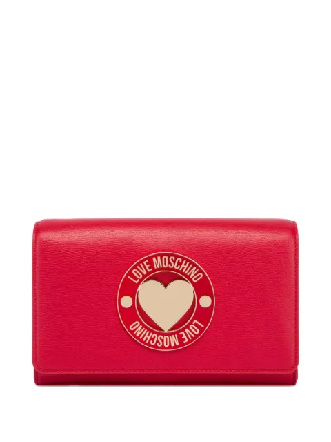 Love Moschino heart-plaque chain crossbody bag Pink JC4368PP0NKG0