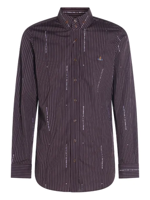 Vivienne Westwood striped buttoned shirt Brown 24010005W009T