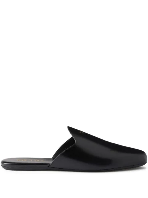 Prada embossed-logo leather mules Black 1S008OFA005055