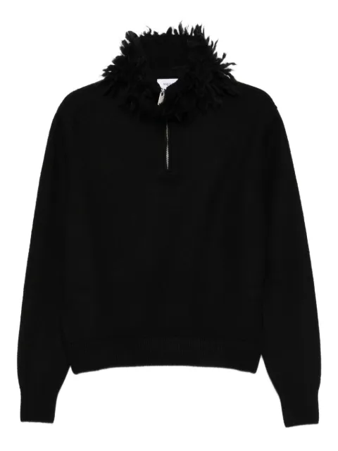 Alexander McQueen fringed-collar jumper Black 848919Q1BFF