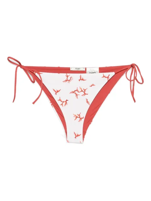 FENDI coral-print bikini bottoms Neutrals FXBA52AT8O