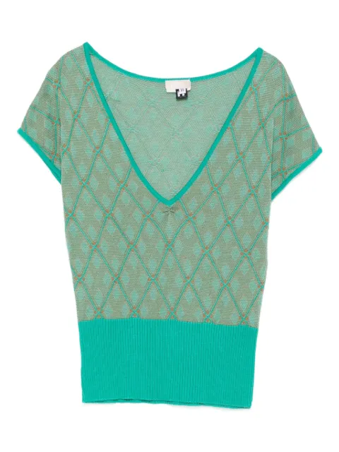 Versace Pre-Owned 2000s geometric-pattern t-shirt Green VE280LQ