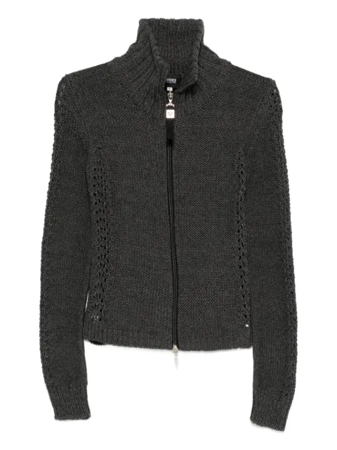 Versace Pre-Owned 2000s zip-up knitted jacket Grey VE280LPB
