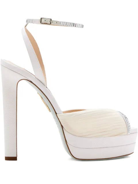 Aquazzura 130mm Be Mine sandals White BMNHIGBDCGRFFF