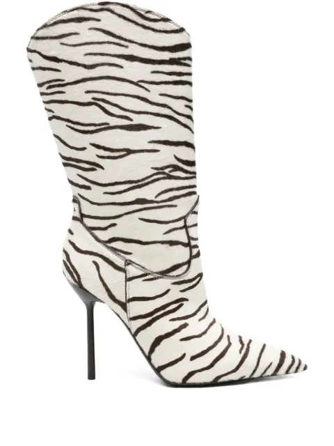 Paris Texas 105mm leather knee-high boots White PX1812XPRCHWHTZBR
