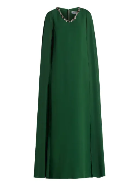Dice Kayek embellished cape-detail gown Green SS25R250