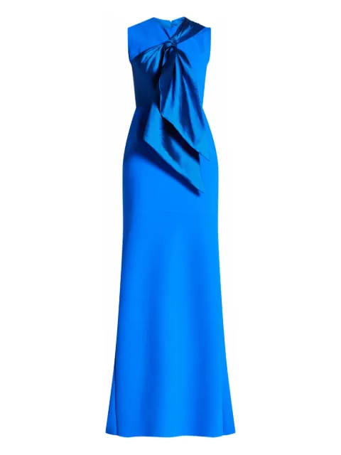 Greta Constantine Saarinen bow-detail gown Blue SAARINEN