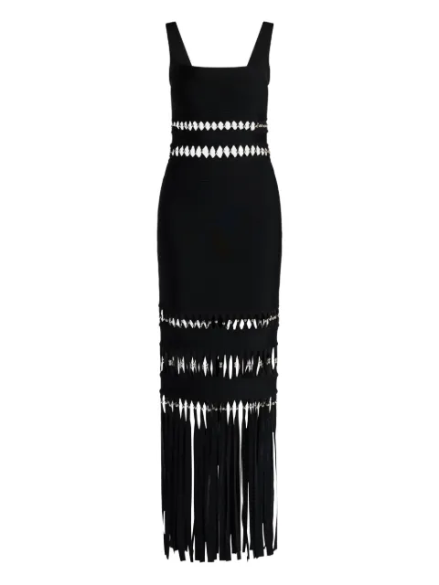 Hervé Léger Ines fringed dress Black FRB8523966