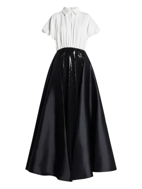 Greta Constantine Champneys sequin-panel maxi dress Black CHAMPNEYS