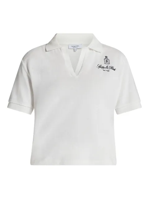 Sporty & Rich logo-embroidered polo top White TO001602231WH01