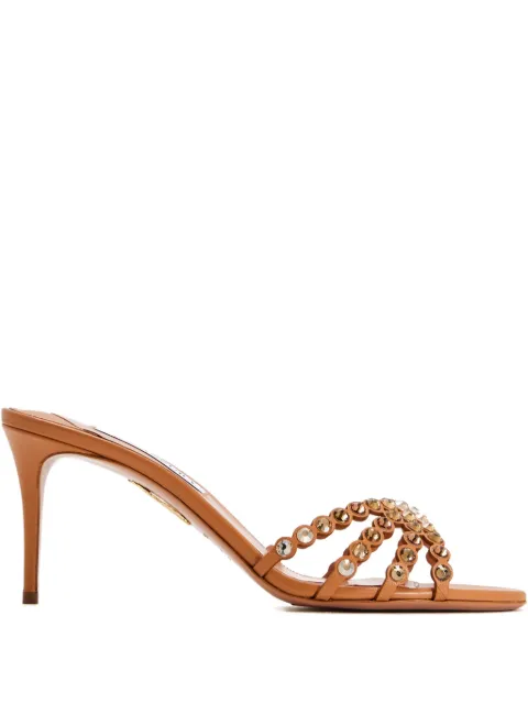 Aquazzura 75mm Tequilla sandals Brown TQLMIDM0NAP