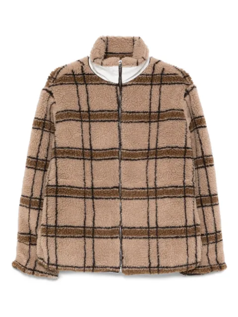 RANRA checked teddy jacket Brown AMFW25OW01585