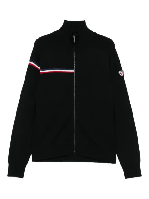 Rossignol Odysseus stripe-detail zip-front sweater Black RLOMO05